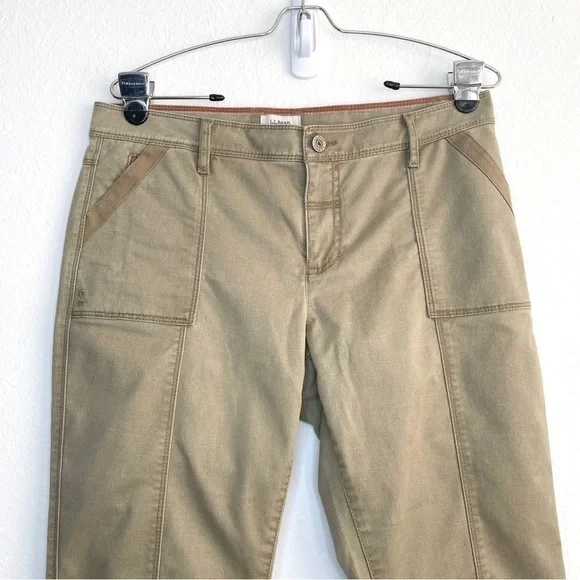 L.L. Bean Khaki Skinny Outdoor Pants Size 10 - Picture 4 of 9